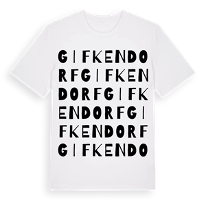 Gifkendorf ordlek t-shirt – ekologisk bomull t-shirt från Pinshirt