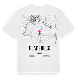 Gladebeck karta t-shirt – ekologisk bomull t-shirt från Pinshirt