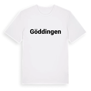 Göddingen fetstil t-shirt – ekologisk bomull t-shirt från Pinshirt