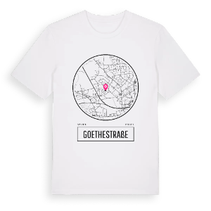 Goethestraße t-shirt – ekologisk bomull t-shirt från Pinshirt