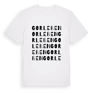 Gorleben ordlek t-shirt – ekologisk bomull t-shirt från Pinshirt