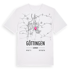 Göttingen karta t-shirt – ekologisk bomull t-shirt från Pinshirt