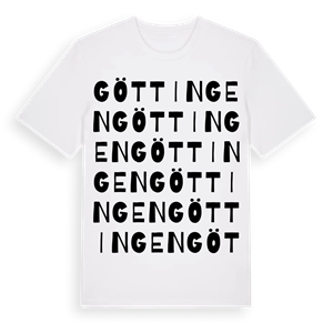 Göttingen ordlek t-shirt – ekologisk bomull t-shirt från Pinshirt