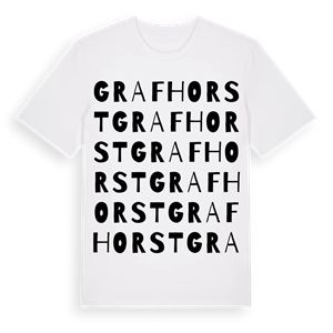 Grafhorst ordlek t-shirt – ekologisk bomull t-shirt från Pinshirt