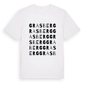 Grasberg ordlek t-shirt – ekologisk bomull t-shirt från Pinshirt