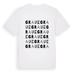 Graue ordlek t-shirt – ekologisk bomull t-shirt från Pinshirt