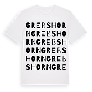 Grebshorn ordlek t-shirt – ekologisk bomull t-shirt från Pinshirt