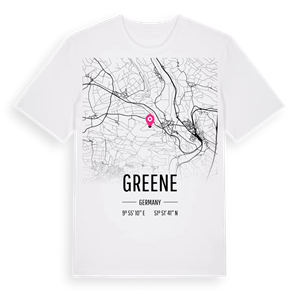 Greene karta t-shirt – ekologisk bomull t-shirt från Pinshirt