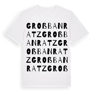 Groß Banratz ordlek t-shirt – ekologisk bomull t-shirt från Pinshirt