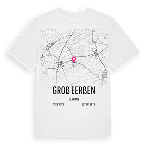 Groß Berßen karta t-shirt – ekologisk bomull t-shirt från Pinshirt
