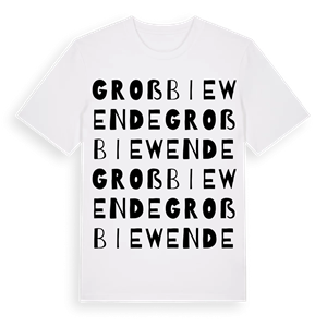 Groß Biewende ordlek t-shirt – ekologisk bomull t-shirt från Pinshirt