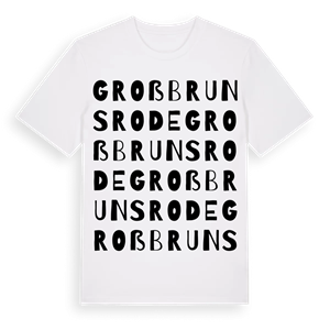 Groß Brunsrode ordlek t-shirt – ekologisk bomull t-shirt från Pinshirt
