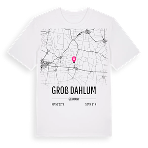 Groß Dahlum karta t-shirt – ekologisk bomull t-shirt från Pinshirt