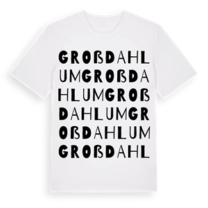 Groß Dahlum ordlek t-shirt – ekologisk bomull t-shirt från Pinshirt