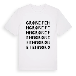 Großefehn ordlek t-shirt – ekologisk bomull t-shirt från Pinshirt