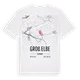 Groß Elbe karta t-shirt