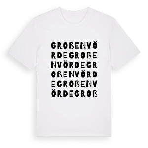 Großenvörde ordlek t-shirt – ekologisk bomull t-shirt från Pinshirt