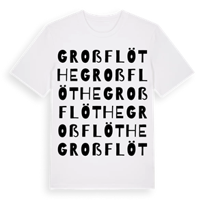 Groß Flöthe ordlek t-shirt – ekologisk bomull t-shirt från Pinshirt
