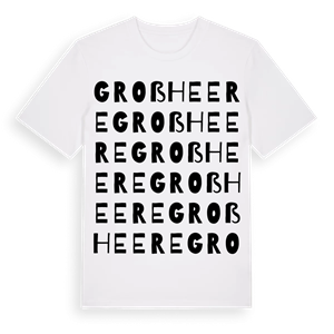 Groß Heere ordlek t-shirt – ekologisk bomull t-shirt från Pinshirt