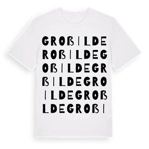 Groß Ilde ordlek t-shirt – ekologisk bomull t-shirt från Pinshirt