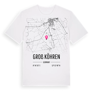 Groß Köhren karta t-shirt – ekologisk bomull t-shirt från Pinshirt