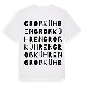 Groß Kühren ordlek t-shirt – ekologisk bomull t-shirt från Pinshirt