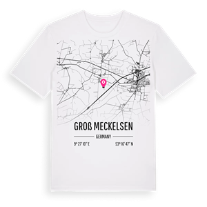 Groß Meckelsen karta t-shirt – ekologisk bomull t-shirt från Pinshirt