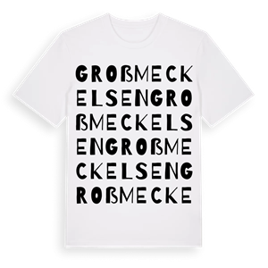 Groß Meckelsen ordlek t-shirt – ekologisk bomull t-shirt från Pinshirt