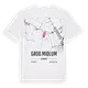 Groß Midlum karta t-shirt