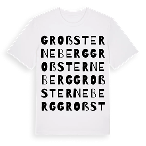 Groß Sterneberg ordlek t-shirt – ekologisk bomull t-shirt från Pinshirt