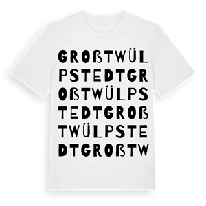 Groß Twülpstedt ordlek t-shirt – ekologisk bomull t-shirt från Pinshirt