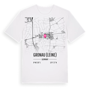 Gronau (Leine) karta t-shirt – ekologisk bomull t-shirt från Pinshirt