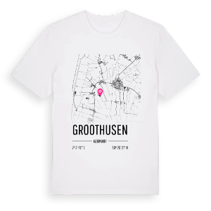 Groothusen karta t-shirt – ekologisk bomull t-shirt från Pinshirt