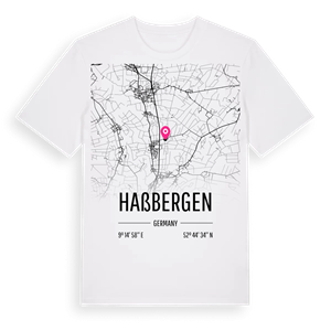 Haßbergen karta t-shirt – ekologisk bomull t-shirt från Pinshirt
