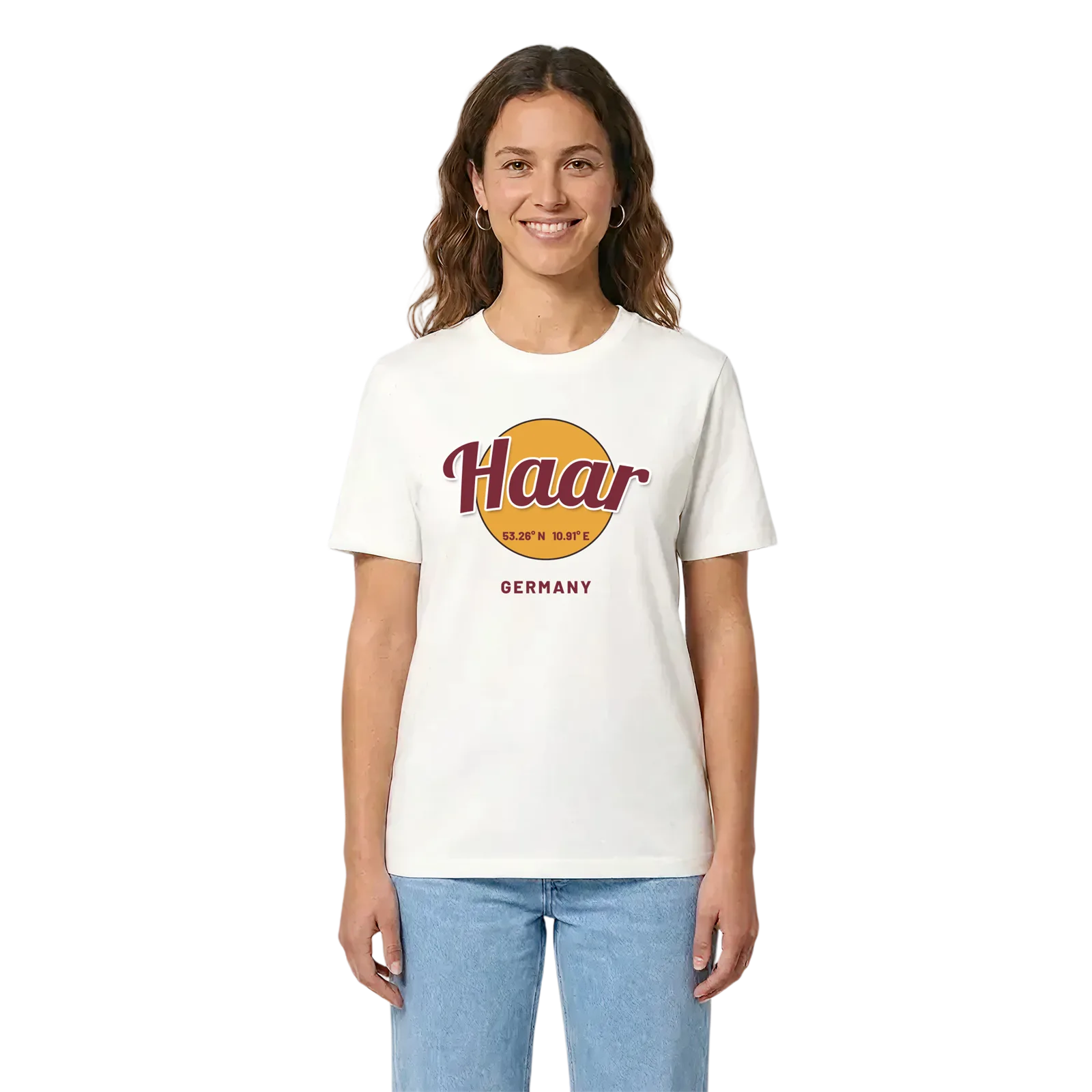 Haar cirkel t-shirt – White, i miljö