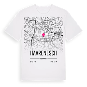 Haarenesch karta t-shirt – ekologisk bomull t-shirt från Pinshirt