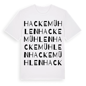 Hackemühlen ordlek t-shirt – ekologisk bomull t-shirt från Pinshirt
