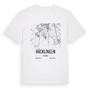Häcklingen karta t-shirt – ekologisk bomull t-shirt från Pinshirt