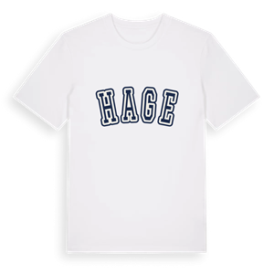 Hage college t-shirt – ekologisk bomull t-shirt från Pinshirt