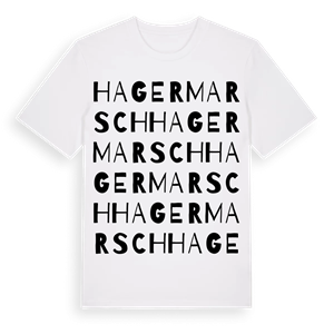 Hagermarsch ordlek t-shirt – ekologisk bomull t-shirt från Pinshirt