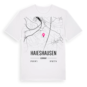 Haieshausen karta t-shirt – ekologisk bomull t-shirt från Pinshirt