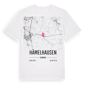 Hämelhausen karta t-shirt – ekologisk bomull t-shirt från Pinshirt