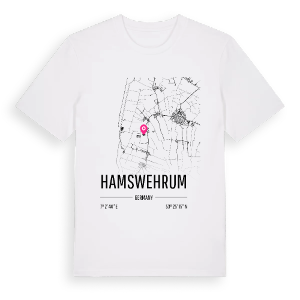 Hamswehrum karta t-shirt – ekologisk bomull t-shirt från Pinshirt
