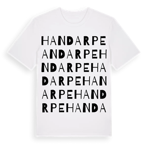 Handarpe ordlek t-shirt – ekologisk bomull t-shirt från Pinshirt