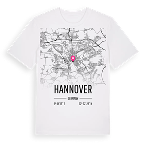 Hannover karta t-shirt – ekologisk bomull t-shirt från Pinshirt