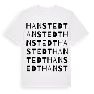 Hanstedt ordlek t-shirt – ekologisk bomull t-shirt från Pinshirt