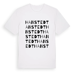 Hanstedt ordlek t-shirt – ekologisk bomull t-shirt från Pinshirt