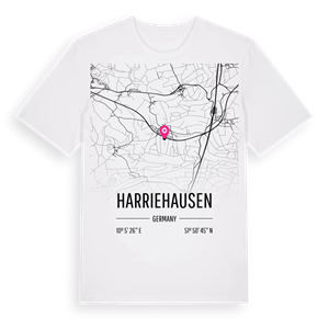 Harriehausen karta t-shirt – ekologisk bomull t-shirt från Pinshirt
