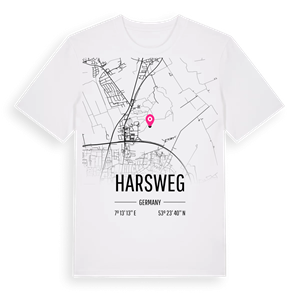 Harsweg karta t-shirt – ekologisk bomull t-shirt från Pinshirt