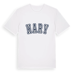 Hary college t-shirt – ekologisk bomull t-shirt från Pinshirt